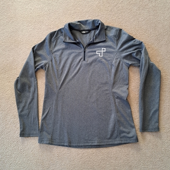 The North Face Quarter Zip Pullover Women's Medium Grey Mock Neck - Picture 10 of 10
